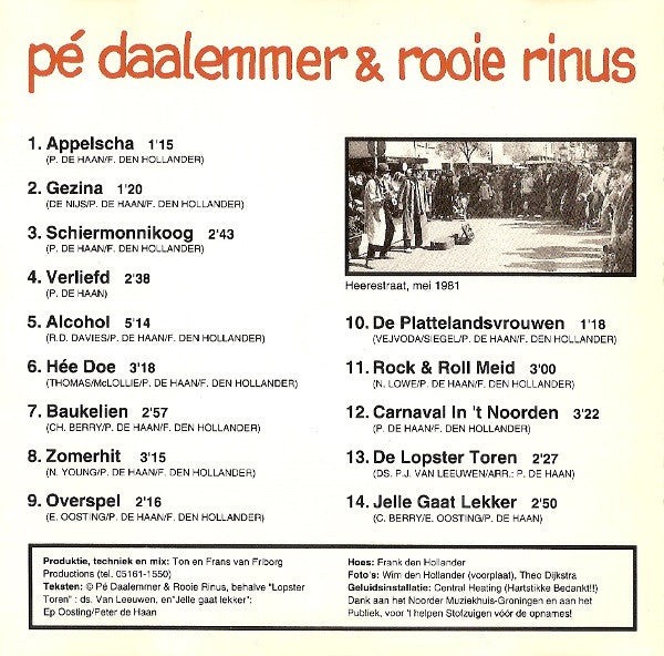 Pé Daalemmer & Rooie Rinus : Op Verziede In Waskemeer! (CD, Album)
