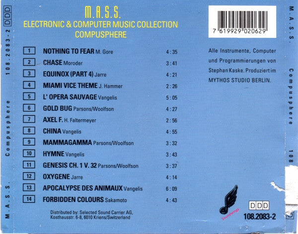 M.A.S.S. : Compusphere - Electronic & Computer Music Collection Vol. 2 (CD, Comp)