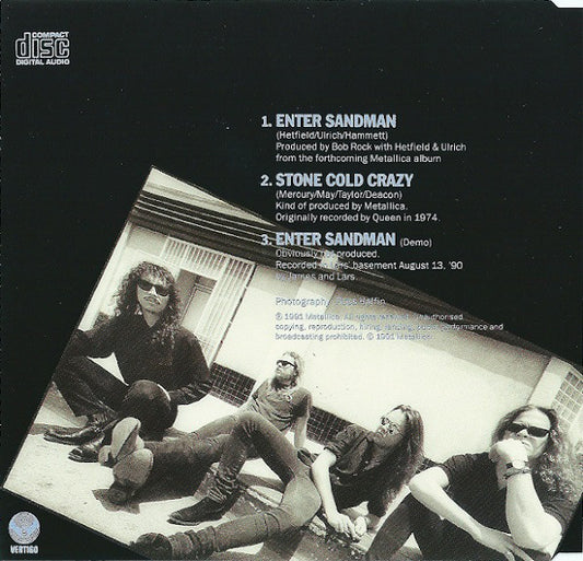 Metallica : Enter Sandman (CD, Single, Gre)