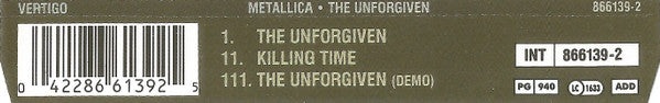 Metallica : The Unforgiven (CD, Single)