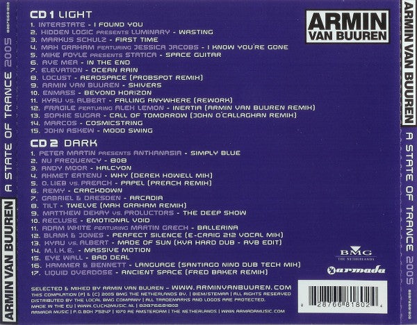 Armin van Buuren : A State Of Trance 2005 (2xCD, Comp, Mixed)