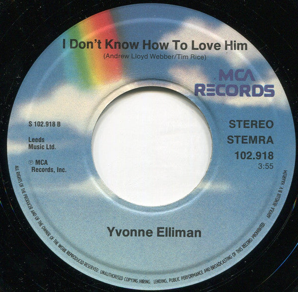 Julie Covington / Yvonne Elliman : Don't Cry For Me Argentina / I Don't Know How To Love Him (7", Single)