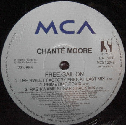 Chanté Moore : Free / Sail On (12")