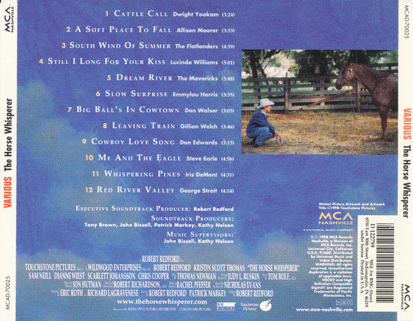 Various : The Horse Whisperer (Songs From And Inspired By The Motion Picture) (HDCD, Album, Club)