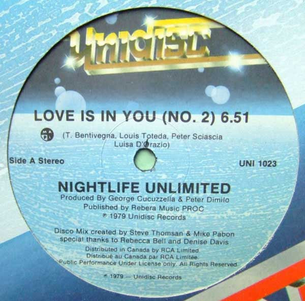 Nightlife Unlimited : Love Is In You (No. 2) / Dance Freak And Boogie (No. 2) (12")