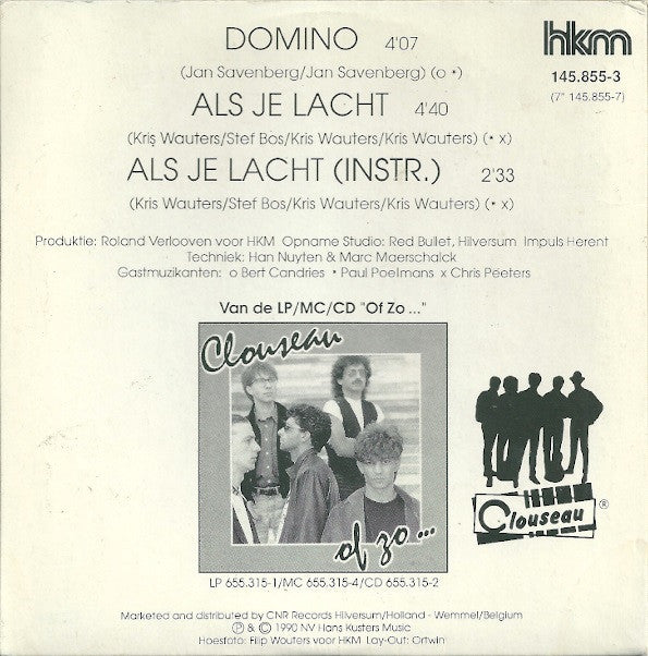 Clouseau : Domino (CD, Single)