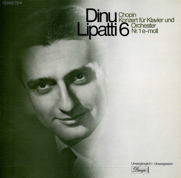 Frédéric Chopin - Dinu Lipatti : Dinu Lipatti 6 - Konzert Für Klavier Und Orchester Nr.1 E-Moll (LP, Mono, RE)