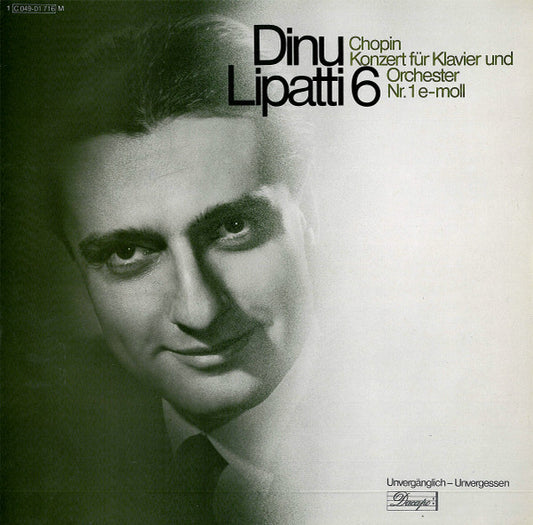 Frédéric Chopin - Dinu Lipatti : Dinu Lipatti 6 - Konzert Für Klavier Und Orchester Nr.1 E-Moll (LP, Mono, RE)