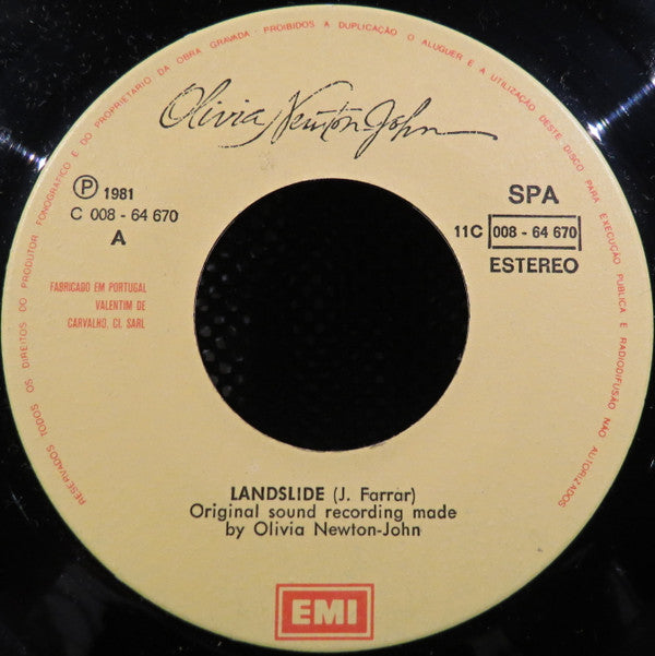 Olivia Newton-John : Landslide (7", Single)