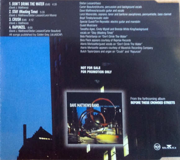 Dave Matthews Band : Excerpts From The Album Before These Crowded Streets (CD, Promo, Smplr)