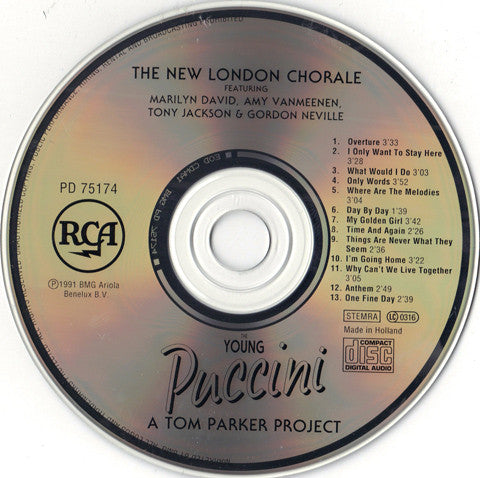 New London Chorale Featuring Marilyn David (2), Amy Vanmeenen, Tony Jackson, Gordon Neville : The Young Puccini (A Tom Parker Project) (CD, Album)