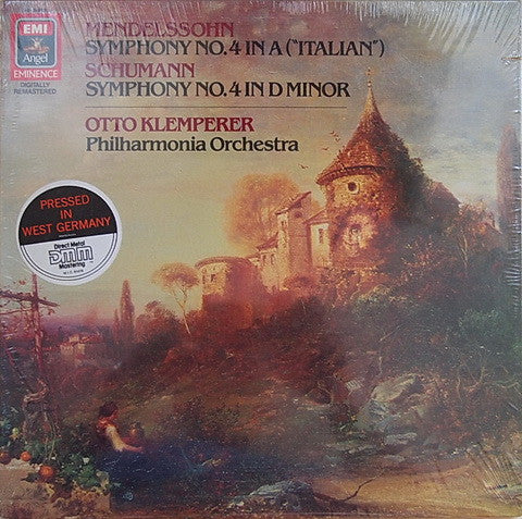 Felix Mendelssohn-Bartholdy - Robert Schumann - Otto Klemperer, Philharmonia Orchestra : Symphony N°4 In A "Italian" / Symphony N°4 In D Minor (LP, RM)