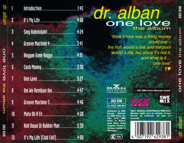 Dr. Alban : One Love (The Album) (CD, Album)