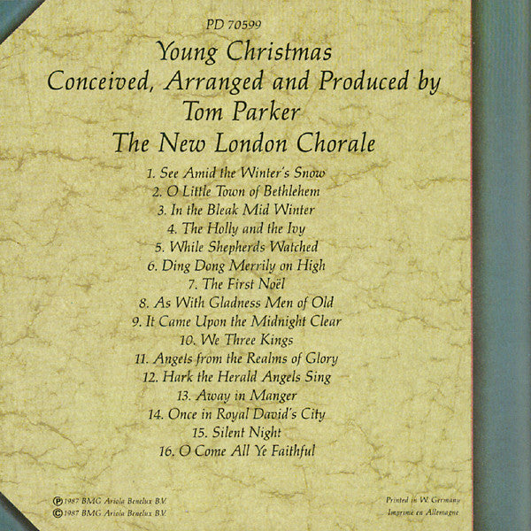 New London Chorale / Tom Parker : Young Christmas (Conceived, Arranged And Produced By Tom Parker) (CD, Album, RE)