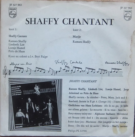 Shaffy Chantant / Ramses Shaffy : Shaffy Cantate / Marije (7", Single, Mono)