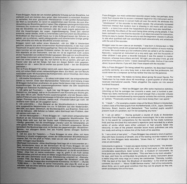 Frans Brüggen : Blockflötenwerke Des Barock (LP, Comp, Gat)