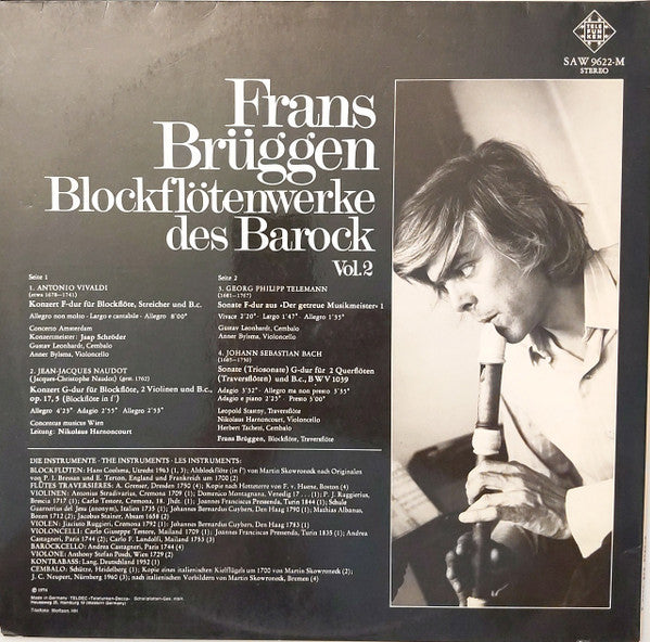 Frans Brüggen : Blockflöten-Werke Des Barock, Vol. 2  (LP, Comp, Gat)