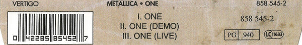 Metallica : One (CD, Single)