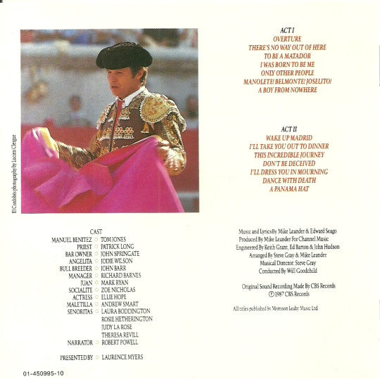 Mike Leander & Eddie Seago Featuring Tom Jones : Matador - The Musical Story Of The Life Of El Cordobes (CD, Album)
