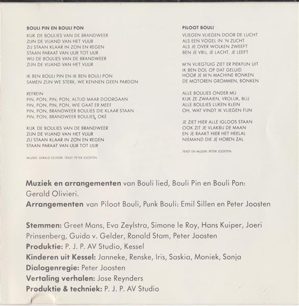 Various : Liedjes En Verhaaltjes Uit De TV-Serie Bouli Deel 1 (CD, Comp)