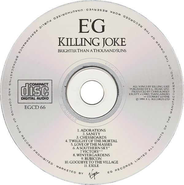 Killing Joke : Brighter Than A Thousand Suns (CD, Album)