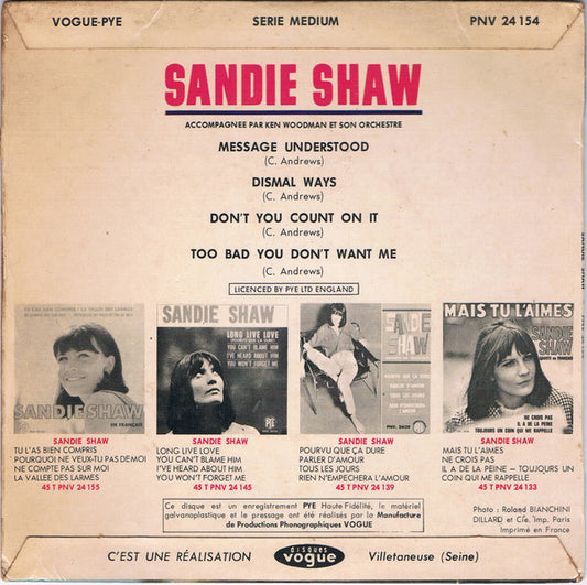 Sandie Shaw : Message Understood (7", EP)