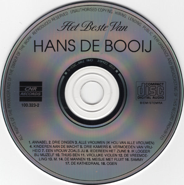 Hans de Booy : Het Beste Van Hans De Booij (CD, Comp)
