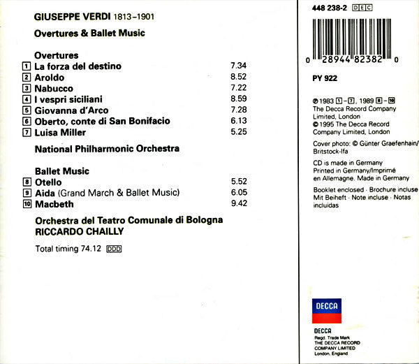 Giuseppe Verdi, Riccardo Chailly : Overtures & Ballet Music (CD, Comp)