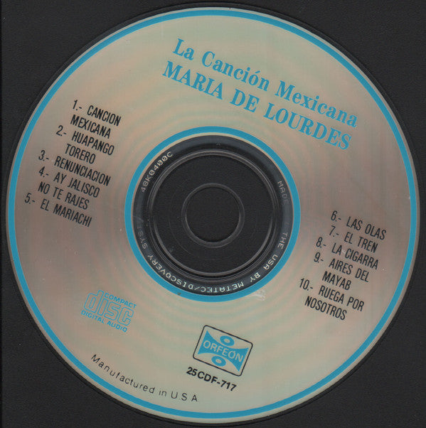 Maria De Lourdes : La Canción Mexicana (CD, Album)