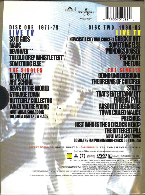 The Jam : 1977-1982 The Complete Jam On Film (2xDVD-V, Comp, Copy Prot., Multichannel, PAL, Sli)