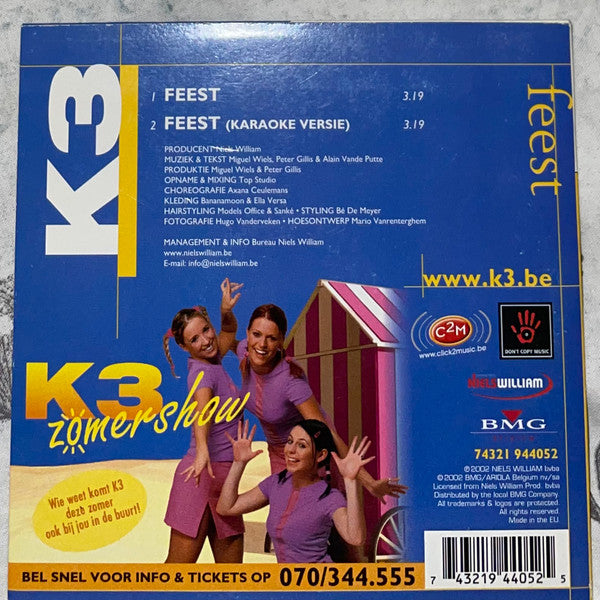 K3 : Feest (CD, Single)