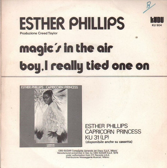 Esther Phillips : Magic's In The Air / Boy, I Really Tied One On (7", Single)