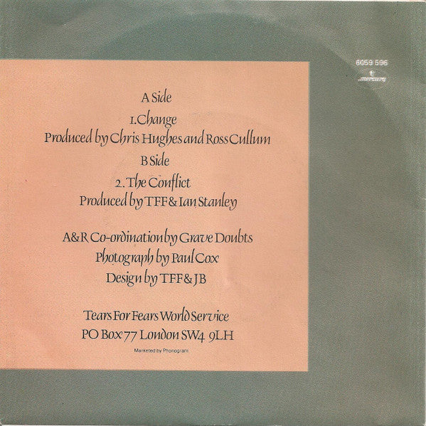Tears For Fears : Change (7", Single)