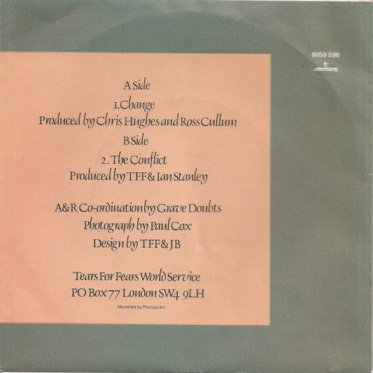 Tears For Fears : Change (7", Single)