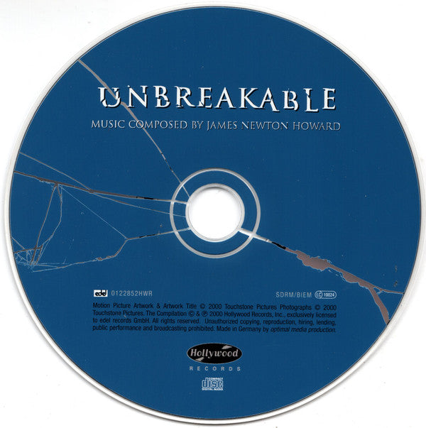 James Newton Howard : Unbreakable (Original Motion Picture Score) (CD, Album)