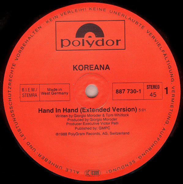 Koreana : Hand In Hand (12", Maxi)