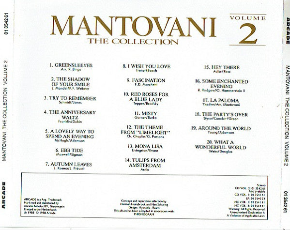Mantovani And His Orchestra : Mantovani - The Collection Volume 2 (CD, Comp)