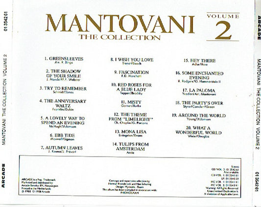 Mantovani And His Orchestra : Mantovani - The Collection Volume 2 (CD, Comp)