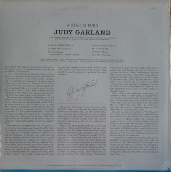 Judy Garland : A Star Is Born (LP, Album, RE)