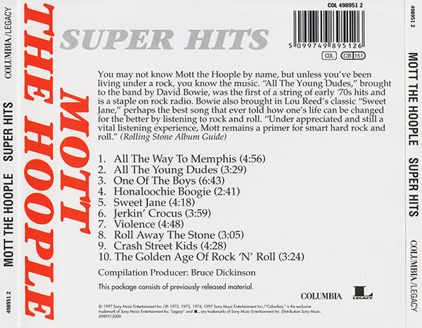 Mott The Hoople : Super Hits (CD, Comp)
