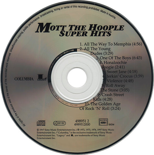 Mott The Hoople : Super Hits (CD, Comp)