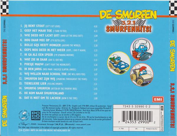 The Smurfs (2) : 3,2,1 Smurfenhits! (CD, Comp + CD-ROM)
