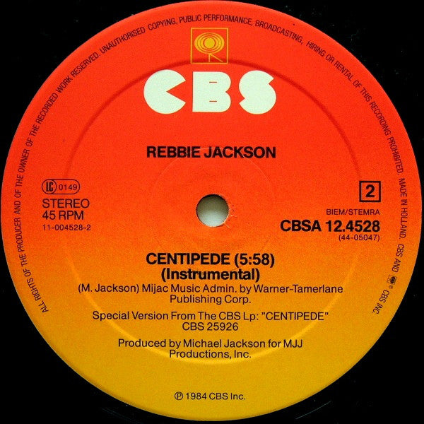 Rebbie Jackson : Centipede (12", Maxi)