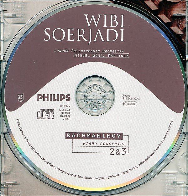 Wibi Soerjadi, Sergei Vasilyevich Rachmaninoff, London Philharmonic Orchestra, Miguel Angel Gomez-Martinez : Piano Concertos 2 & 3 (CD, Album)