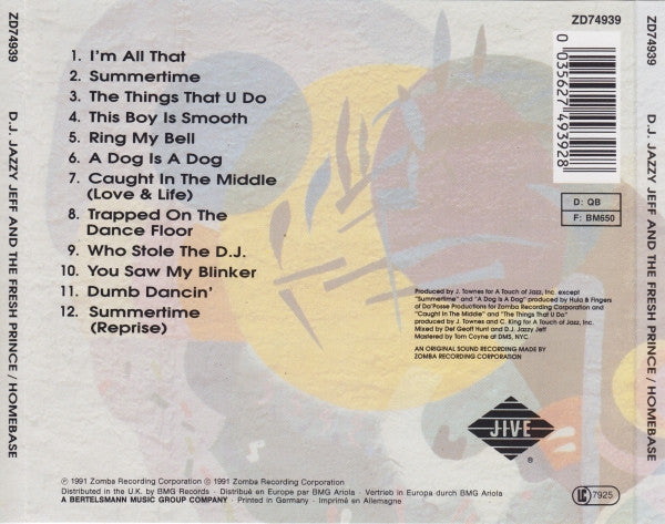 DJ Jazzy Jeff & The Fresh Prince : Homebase (CD, Album)