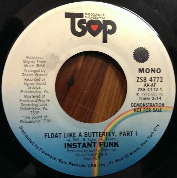 Instant Funk : Float Like A Butterfly, Part I (7", Mono, Promo)