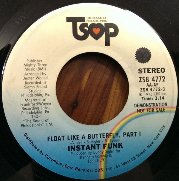 Instant Funk : Float Like A Butterfly, Part I (7", Mono, Promo)