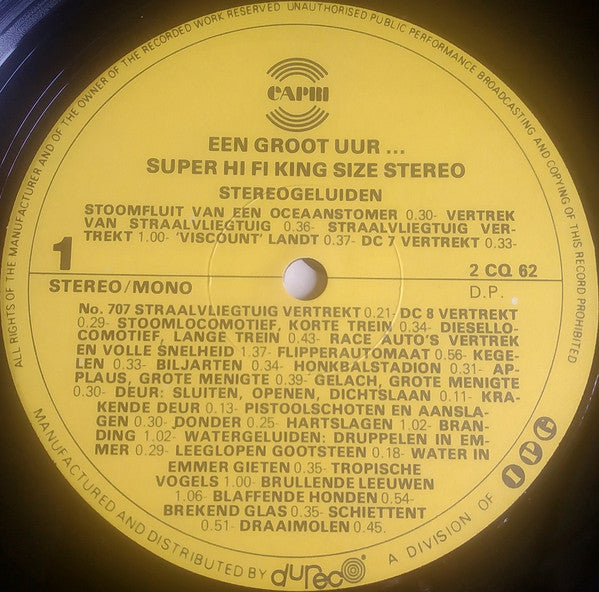 Various : Een Groot Uur Super Hi Fi King Size Stereo. Stereo Demonstratie - Filmmuziek Geluiden (2xLP)