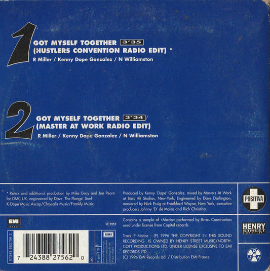 Kenny "Dope" Gonzalez Presents  The Bucketheads : Got Myself Together (CD, Single, Car)