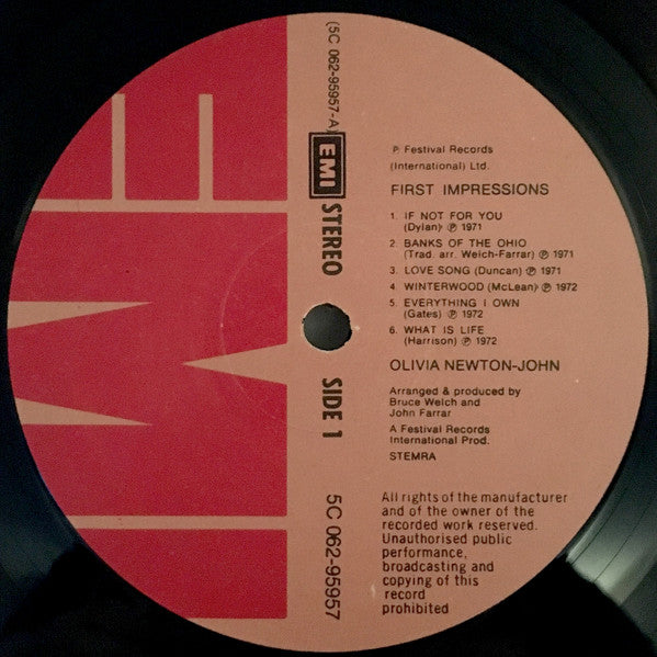 Olivia Newton-John : First Impressions (LP, Comp, RE)